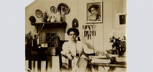 Olga Meerson in her apartment in Paris in 1910
