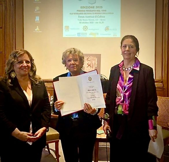 Award Ceremony for Italy's most popular female writer Dacia Maraini